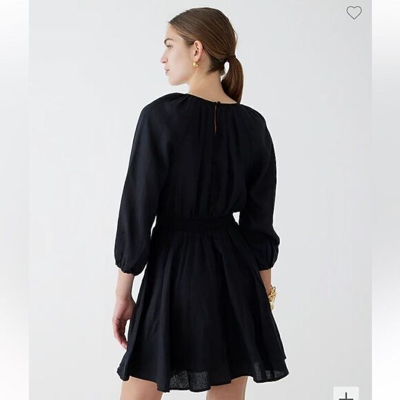 J.Crew Palermo smocked-waist mini dress in linen* - Picture 2 of 9